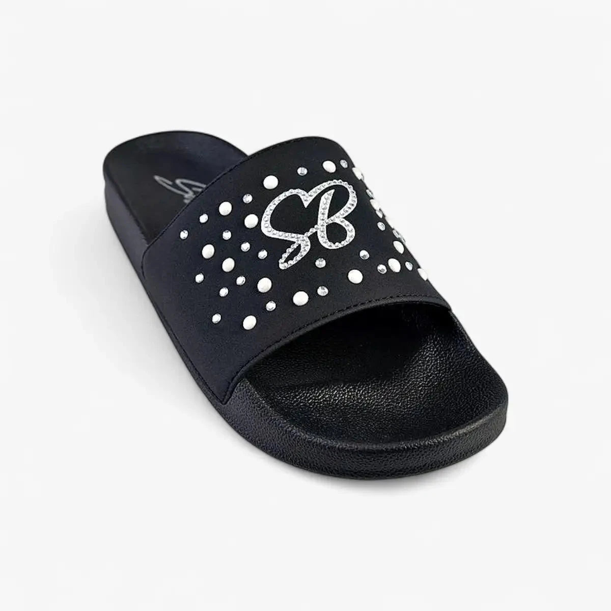 Sissy Boy Slide With Pearl Diamante Black | Sissy Boy