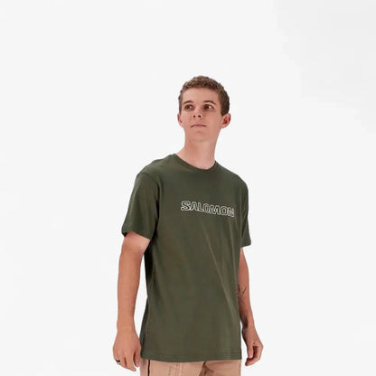 Salomon Mens Baltoro Short Sleeve Tee Olive Night | Salomon