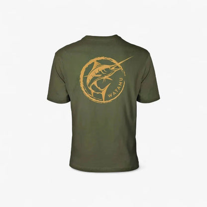Watamu Mens Hooked Short Sleeve Tee Olive | Watamu