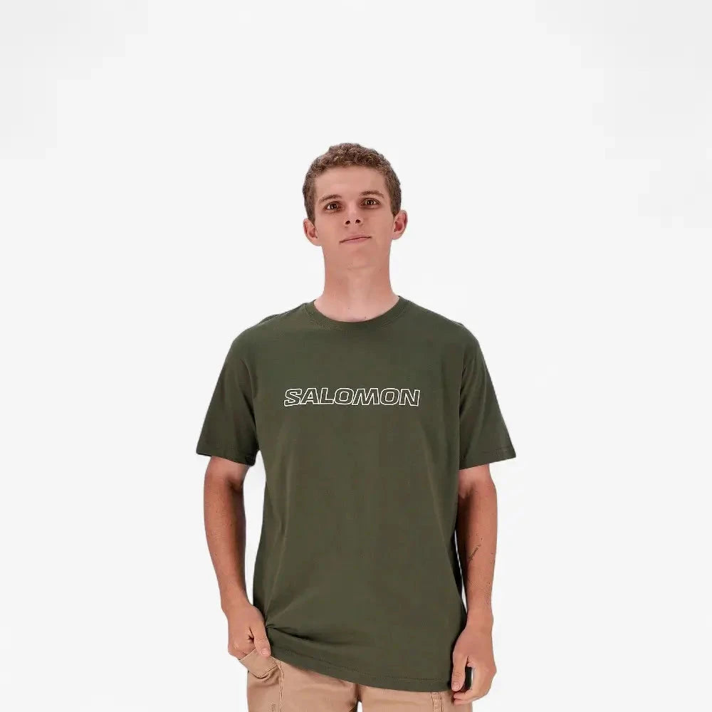 Salomon Mens Baltoro Short Sleeve Tee Olive Night | Salomon