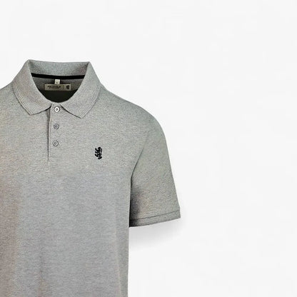 Pringle Mens Austyn Core Pique Short Sleeve Golfer Grey Mel | Pringle