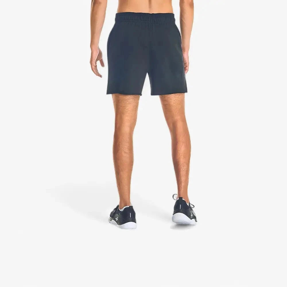 Under Armour Mens Rival Terry 6" Shorts 001 Black | Under Armour