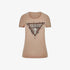 Guess Womens Cheeta Logo Triangle Short Sleeve Tee Rose | Guess