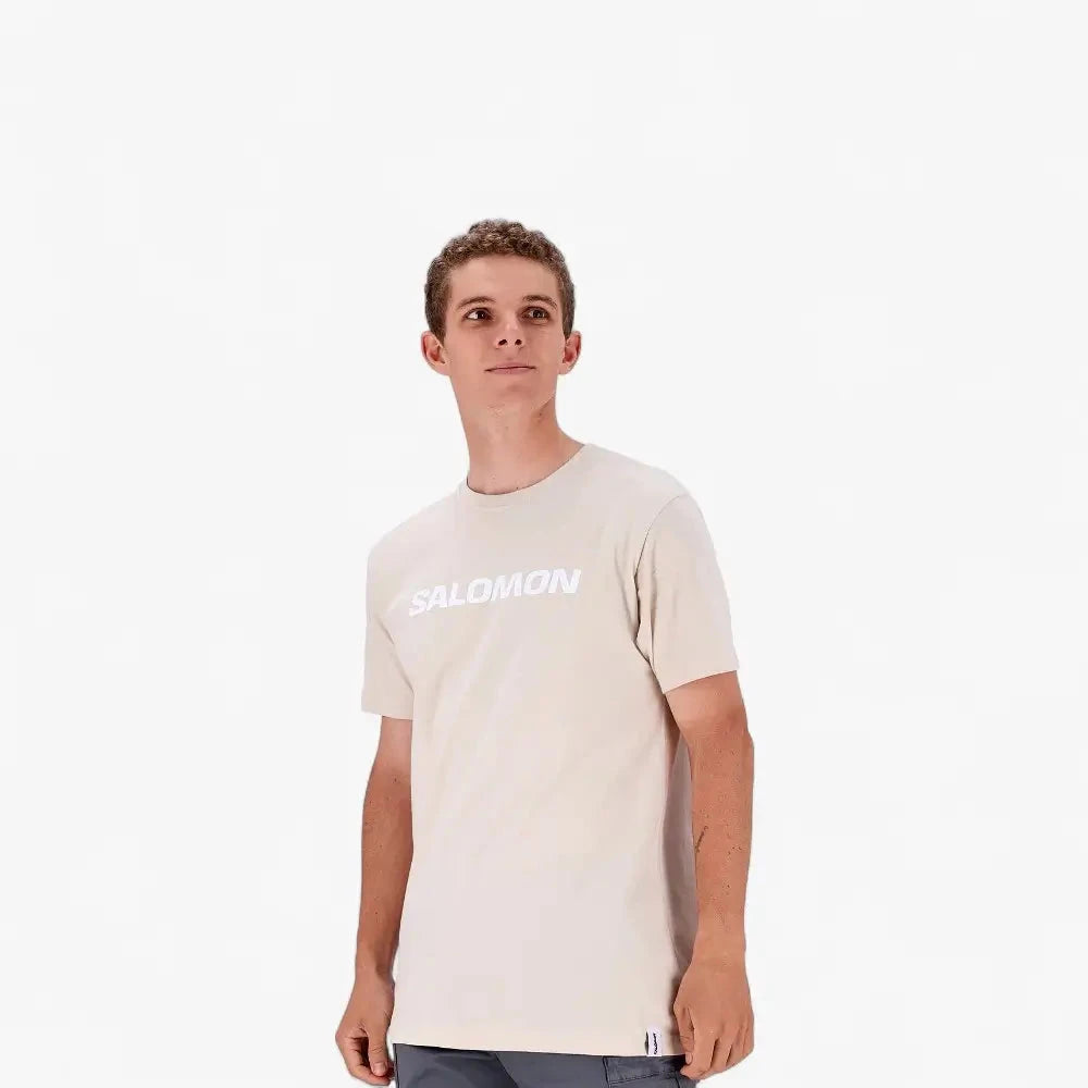 Salomon Mens Core Logo Short Sleeve Tee Pumice Tee | Salomon