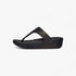 Fit Flop Womens Lulu Shimmer Wedge Sandal All Black | Fit Flop