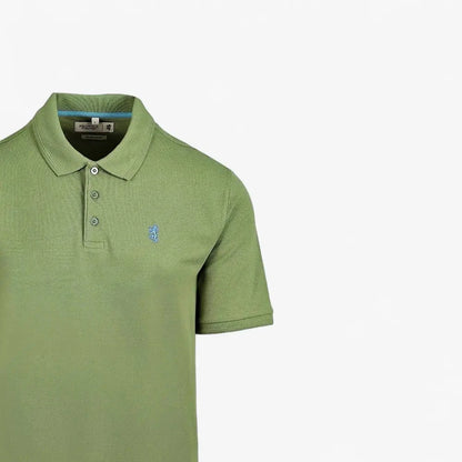 Pringle Mens Austyn Core Pique Short Sleeve Golfer Green | Pringle