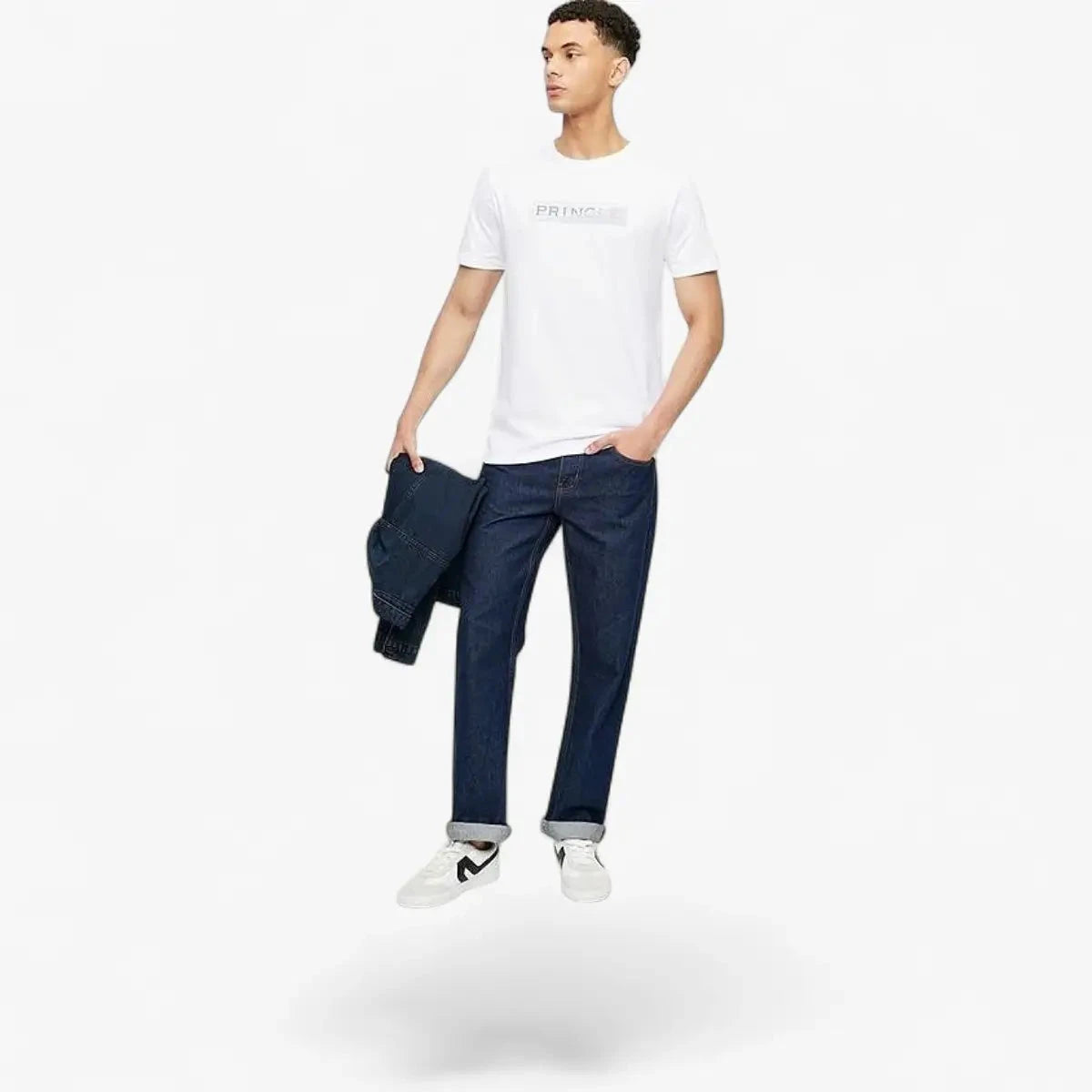 Pringle Mens Shasha 2 Tone Short Sleeve Tee White | Pringle