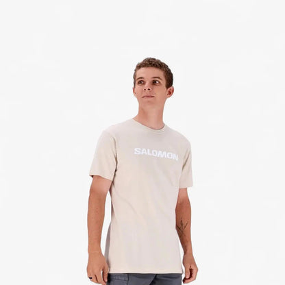 Salomon Mens Core Logo Short Sleeve Tee Pumice Tee | Salomon