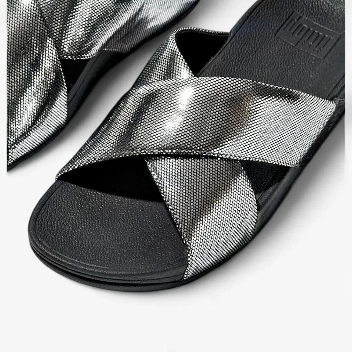 Fit Flop Womens Lutra Cross Slide All Black | Fit Flop