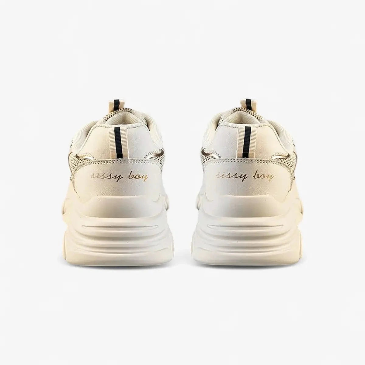 Sissy Boy Womens Chunky Gold Sneaker Cream | Sissy Boy
