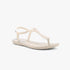 Ipanema Womens Class Slim T-strap sandal in beige with a subtle blue sole detail, presented from a side view.