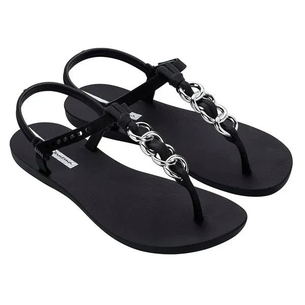 Ipanema Womens Lizz Sandal Black Silver