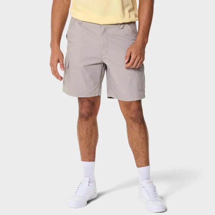 Jeep Mens 21Cm Willys Fixed Waist Cargo Shorts Khaki