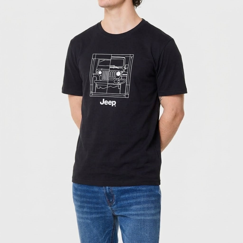 Jeep Mens Car Icon Tee Black