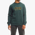 Jeep Mens Core Applique Crew Sweater Green2 | Jeep