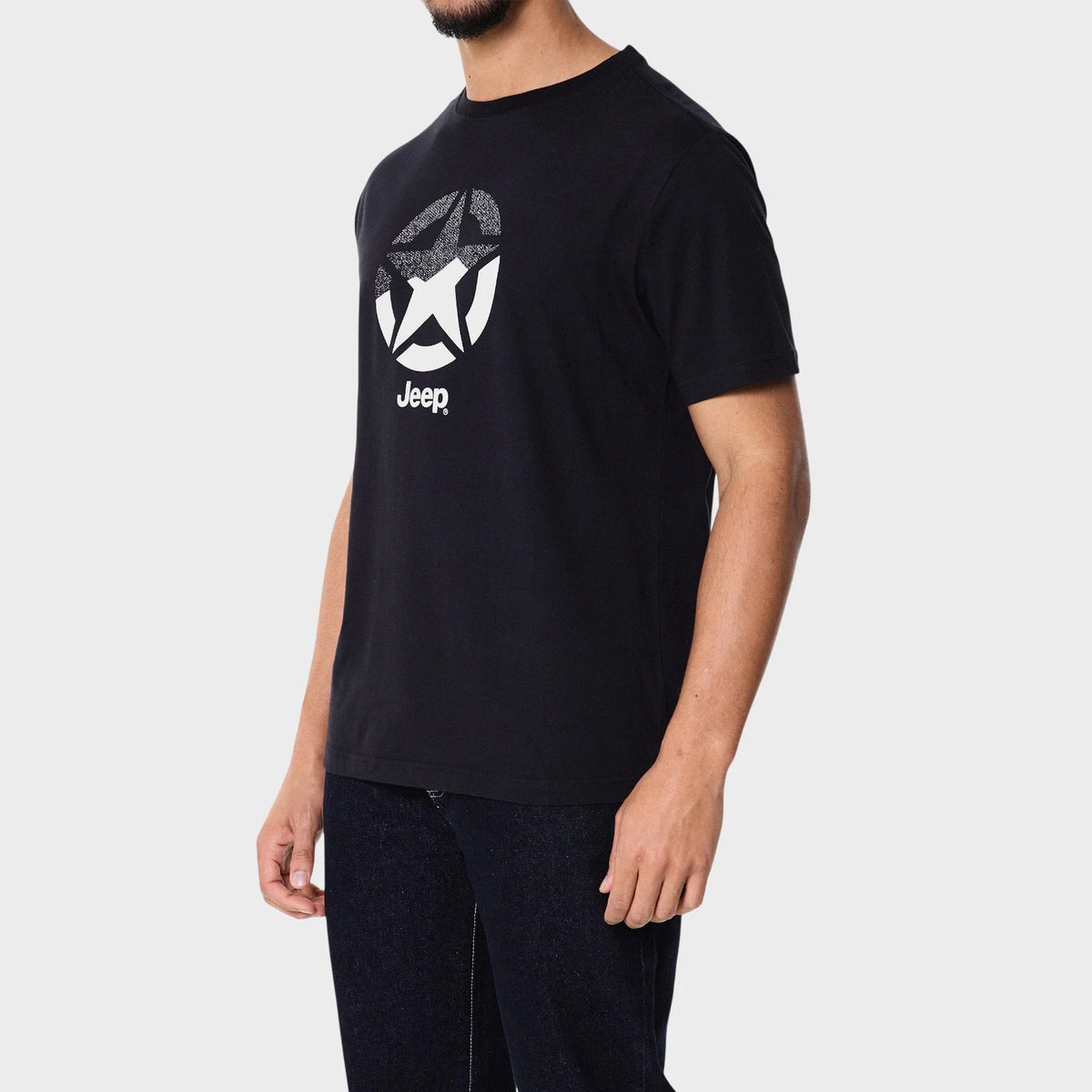 Jeep Mens Core Star Tee Black