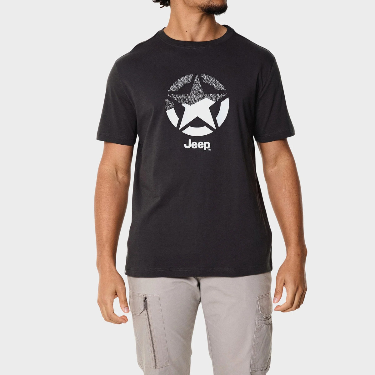 Jeep Mens Core Star Tee Charcoal