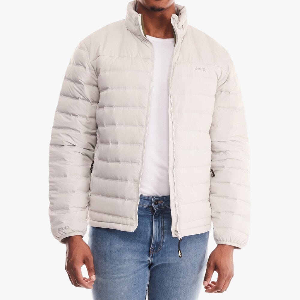 Jeep Mens Down Puffer Jacket Grey | Jeep