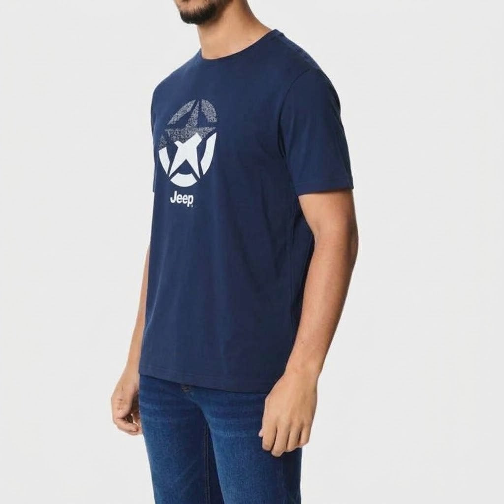 Jeep Mens Star Icon Tee Classic Navy