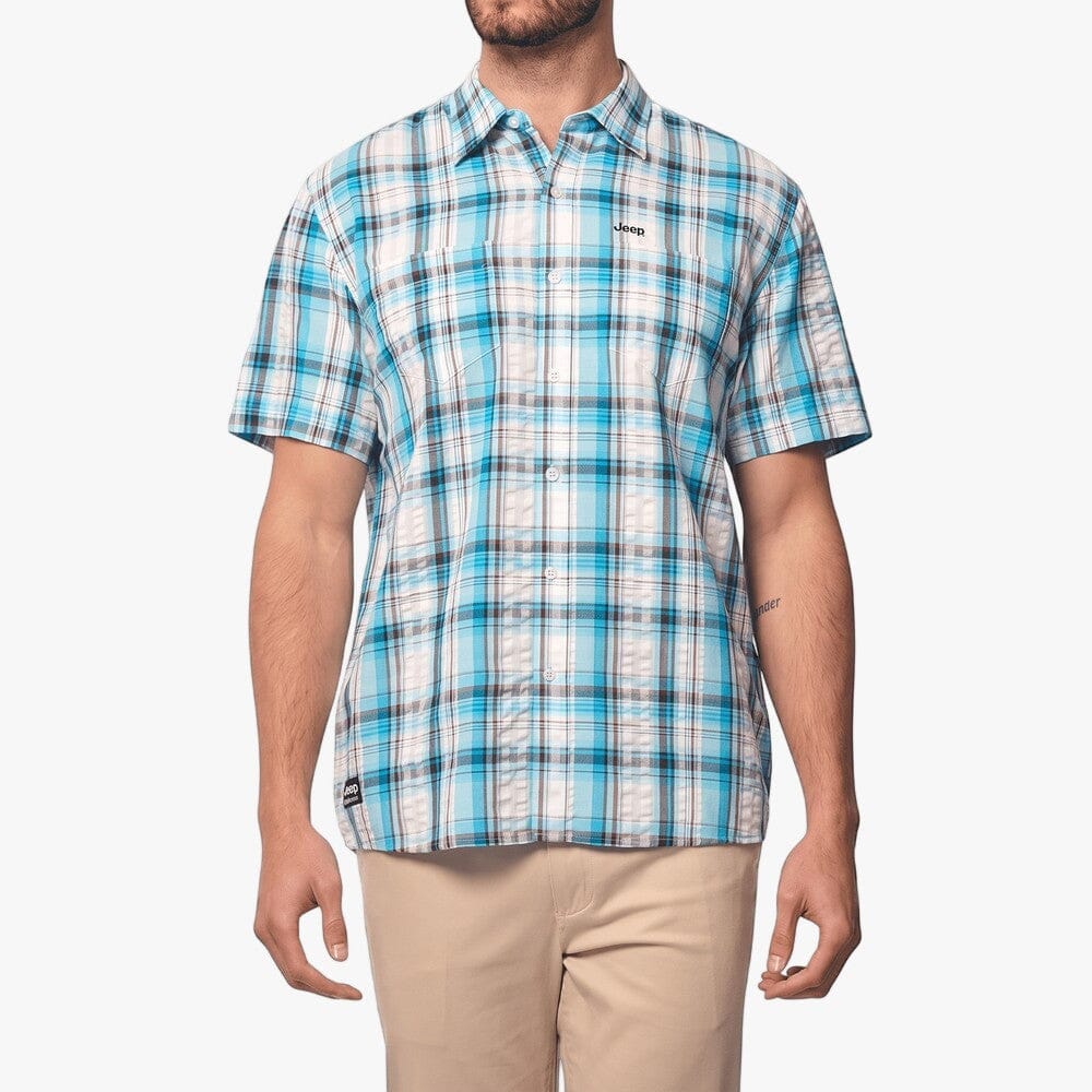Jeep Mens Yd Short Sleeve Check Shirt Multi | Jeep