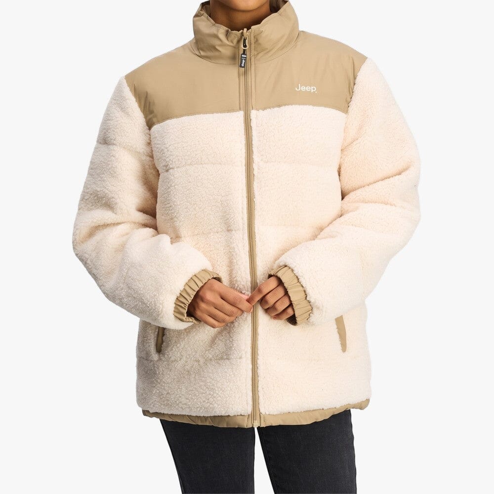 Jeep Womens Shero Reversable Puffer Jacket Dune | Jeep