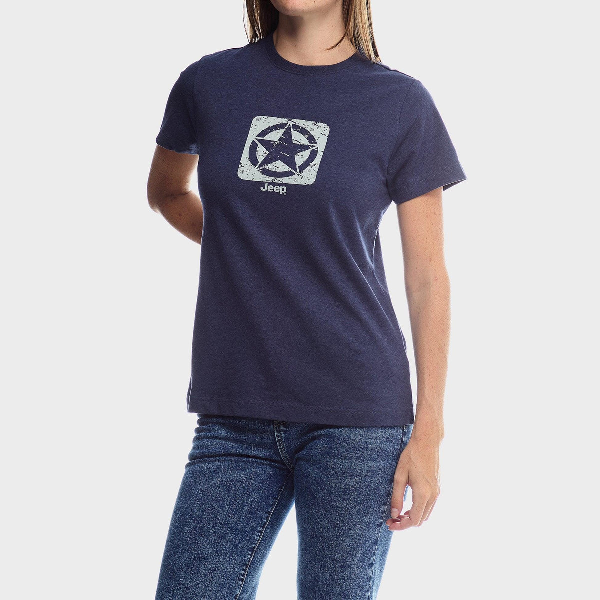 Jeep Womens Star Icon Short Sleeve Tee Navy | Jeep