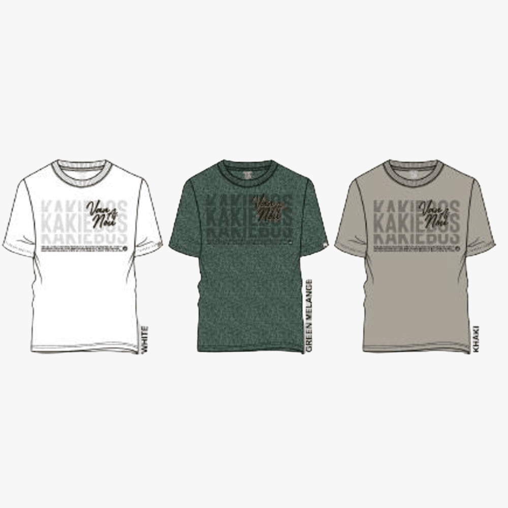 Kakiebos Mens Classic Fit Short Sleeve Tee Khaki | Kakiebos