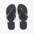 Pair of Kustom Mens Blend Base Sandals in black with white straps and logo, presented in a top-down view.