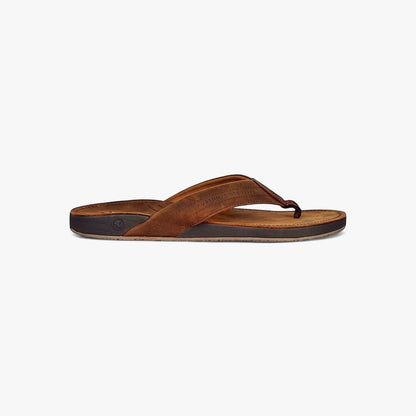 Kustom Mens Cruiser Leather Sandal Leather Brown | Kustom