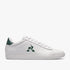 Le Coq Sportif Mens Courtset 2 sneaker in optical white with trekking green accents, featuring the brand&