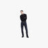Levis Mens 501 Original Cut Night Hours jeans worn by a male model in a black button-down shirt and black shoes.