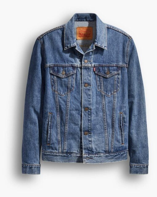Levis Mens The Trucker Jack Medium Stonewash