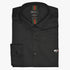 Lorenzini Modern Classic Slim Fit Long Sleeve Shirt in black, made from 100% cotton, neatly folded and displayed.