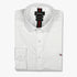 A white Lorenzini Modern Classic Slim Fit long sleeve 100% cotton shirt, neatly folded and displayed flat.