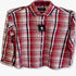 Monatic Mens Washington Long Sleeve Check Shirt Red Navy | Carducci