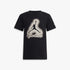 Black Nike Boys Jdb Mvp Airbrushed Jordan short sleeve tee with a white airbrushed Jumpman logo and Jordan text graphic.