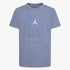 Nike Boys Jdb Pe Jumpman Banner Short Sleeve Tee in ashen slate, featuring the Jumpman logo and Air Jordan text.