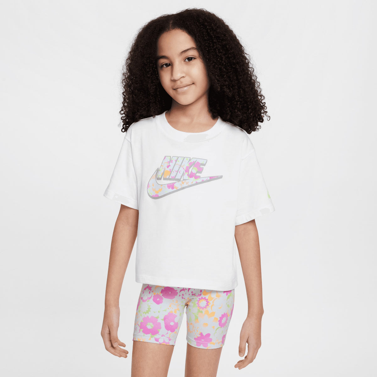 Nike Girls Nkg Flow-Ral Boxy Graphic Tee  White