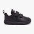 Nike Infant Pico 5 Sneaker in black for toddlers with two adjustable Velcro straps and a durable leather upper.