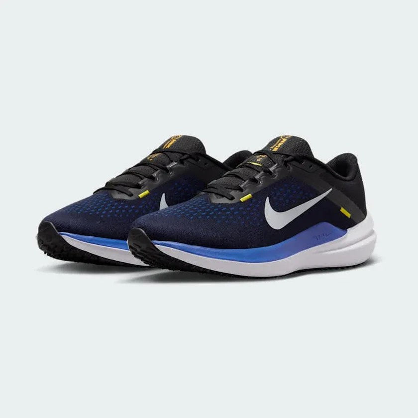 Nike Mens Air Winflo Sneaker Black Wolf Grey Blue
