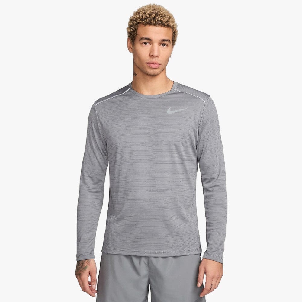 Nike Mens Df Miller Tech Long Sleeve Tee Grey | Nike