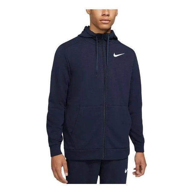 Nike Mens Dri-Fit Full-Zip Training Hoodie Navy