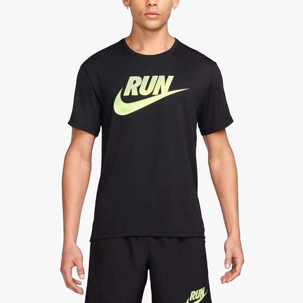 Nike Mens Dri Fit Run Tee Black | Nike