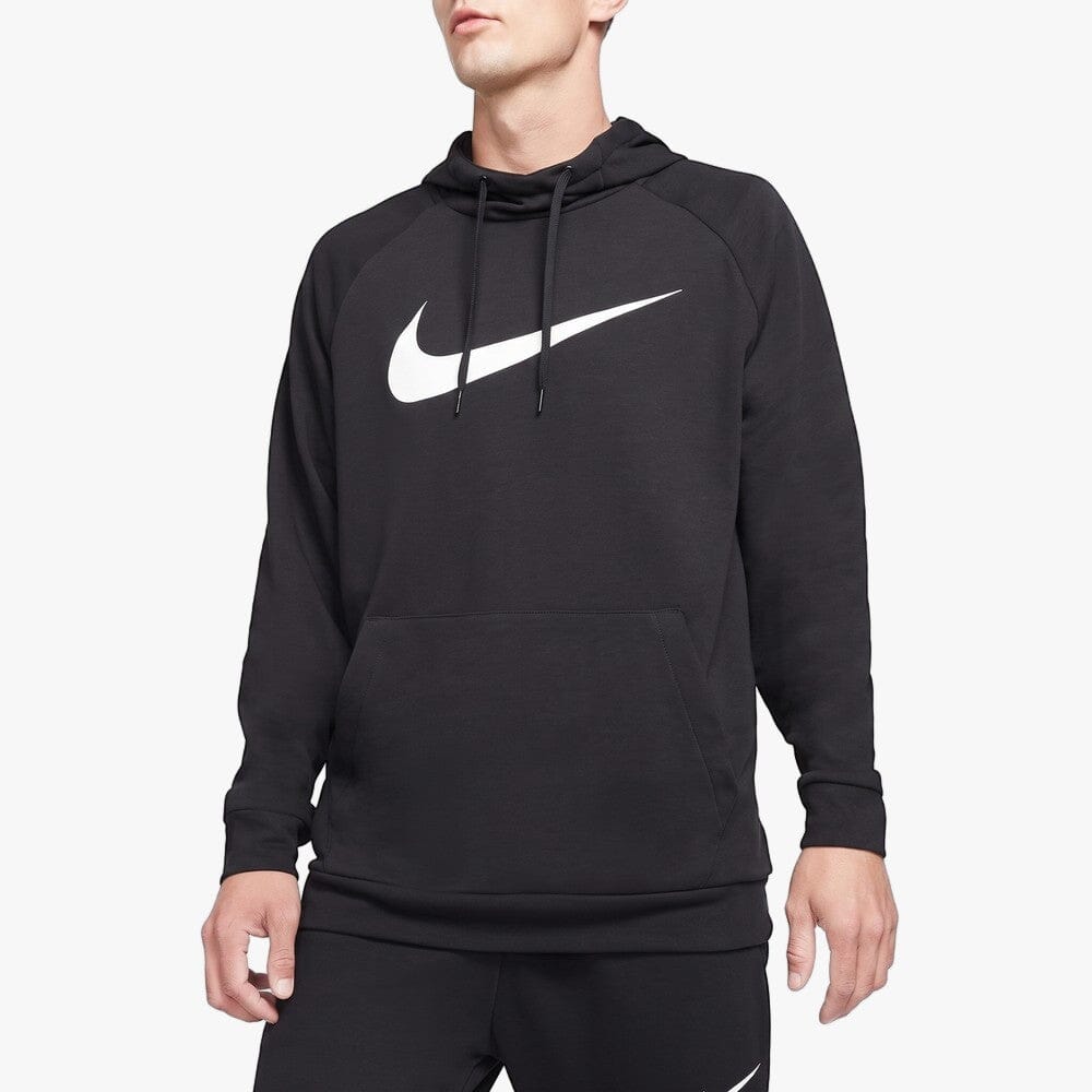 Nike Mens Drifit Pull Over Hoodie Swoosh Black | Nike