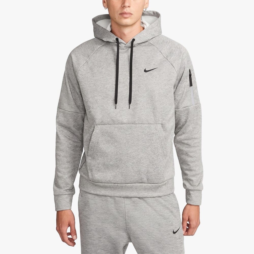 Nike Mens Therma-Fit Swoosh Hoodie Grey Heather | Nike