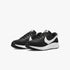 Nike Mens Waffle Debut Sneakers in black and white with a prominent white swoosh, showcased in a clean side profile.