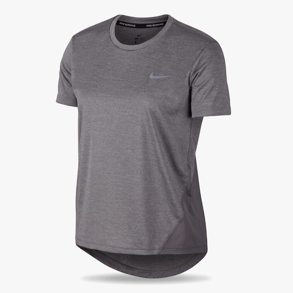 Nike Womens Miler Running Short Sleeve Tee 080 Grey | Nike
