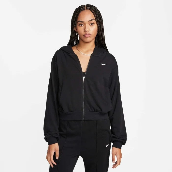Nike Womens Terry Zip Up Hoodie 010 Black