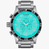 Nixon 51-30 Chrono Silver / Turquoise Watch >610-4360 | Nixon