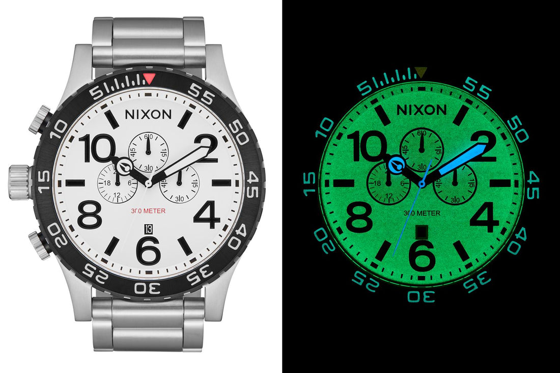 Nixon 51-30 Chrono Silver / White Lume